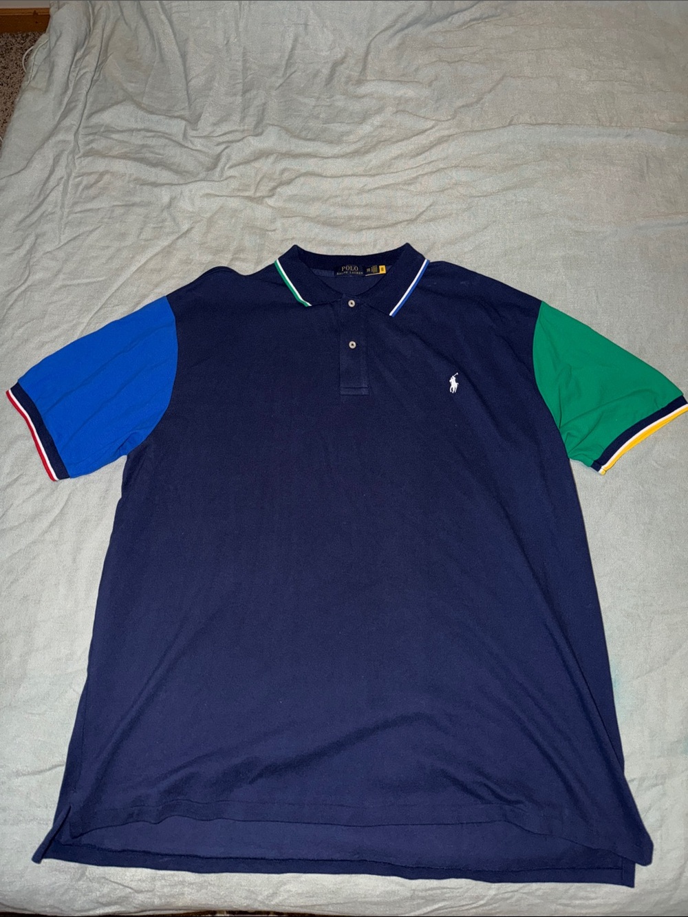 Polo by Ralph Lauren Men’s Navy Colorblock Polo Shirt